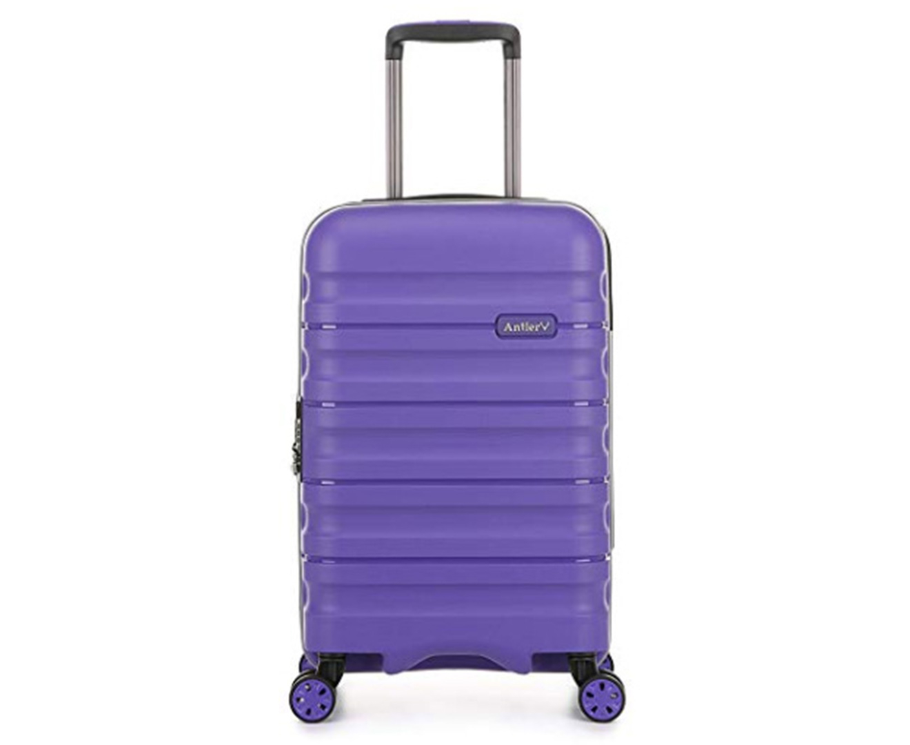 antler suitcase purple