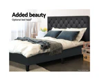 Artiss Double Full Size Bed Base Frame Mattress Platform Fabric Wooden BRISK Charcoal