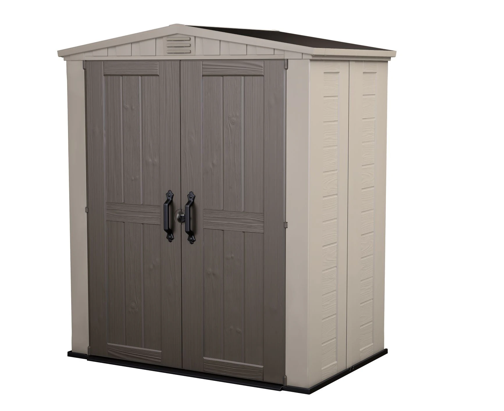 KETER Factor 6x3 Large Outdoor Storage/Garden Shed (Taupe & Beige)