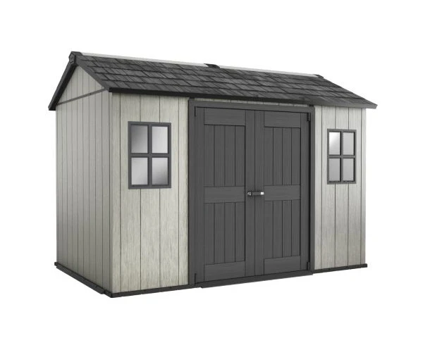 KETER Oakland 1175 Large Outdoor Storage/Garden Shed (Deco Grey/Anthracite)