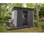 KETER Artisan 9x7 Large Outdoor Storage/Garden Shed (Deco Grey/Anthracite)