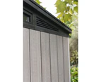 KETER Artisan 9x7 Large Outdoor Storage/Garden Shed (Deco Grey/Anthracite)