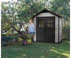 KETER Oakland 754 Large Outdoor Storage/Garden Shed (Deco Grey/Anthracite)