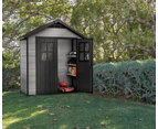 KETER Oakland 754 Large Outdoor Storage/Garden Shed (Deco Grey/Anthracite)