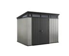 KETER Artisan 9x7 Large Outdoor Storage/Garden Shed (Deco Grey/Anthracite)