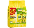3 x 120pk Pine O Cleen Disinfectant Wipes Lemon Lime