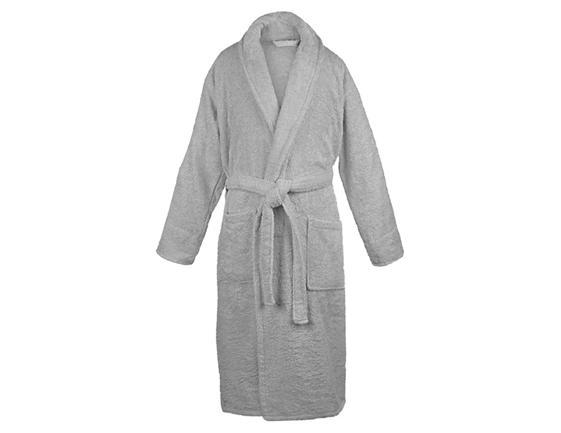 A&R Towels Adults Unisex Bath Robe With Shawl Collar (Anthracite Grey) - RW6532