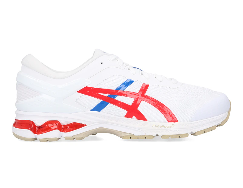 ASICS Men's GEL-Kayano 26 Retro Tokyo Running Shoes - White/Classic Red
