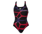 Arena Women's Spider Swim Pro Back One Piece Swimsuit - Black/Red