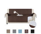 100% Waterproof Sofa Slipcover Faux Cotton Quilted Non Slip Sofa Covers, Pet Friendly Couch Covers Lounge Covers, Brown, Multi Sizes