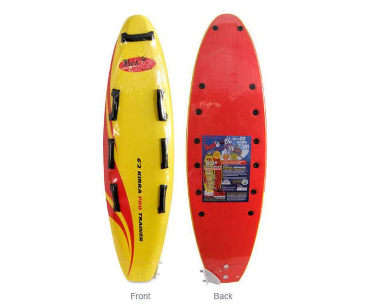 back Kirra Club Trainer Junior Nipper Soft Surfboard Softboard - Red