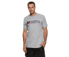 Russell Athletic Men's Track Side Crew Neck Tee / T-Shirt / Tshirt - Ashen Marle