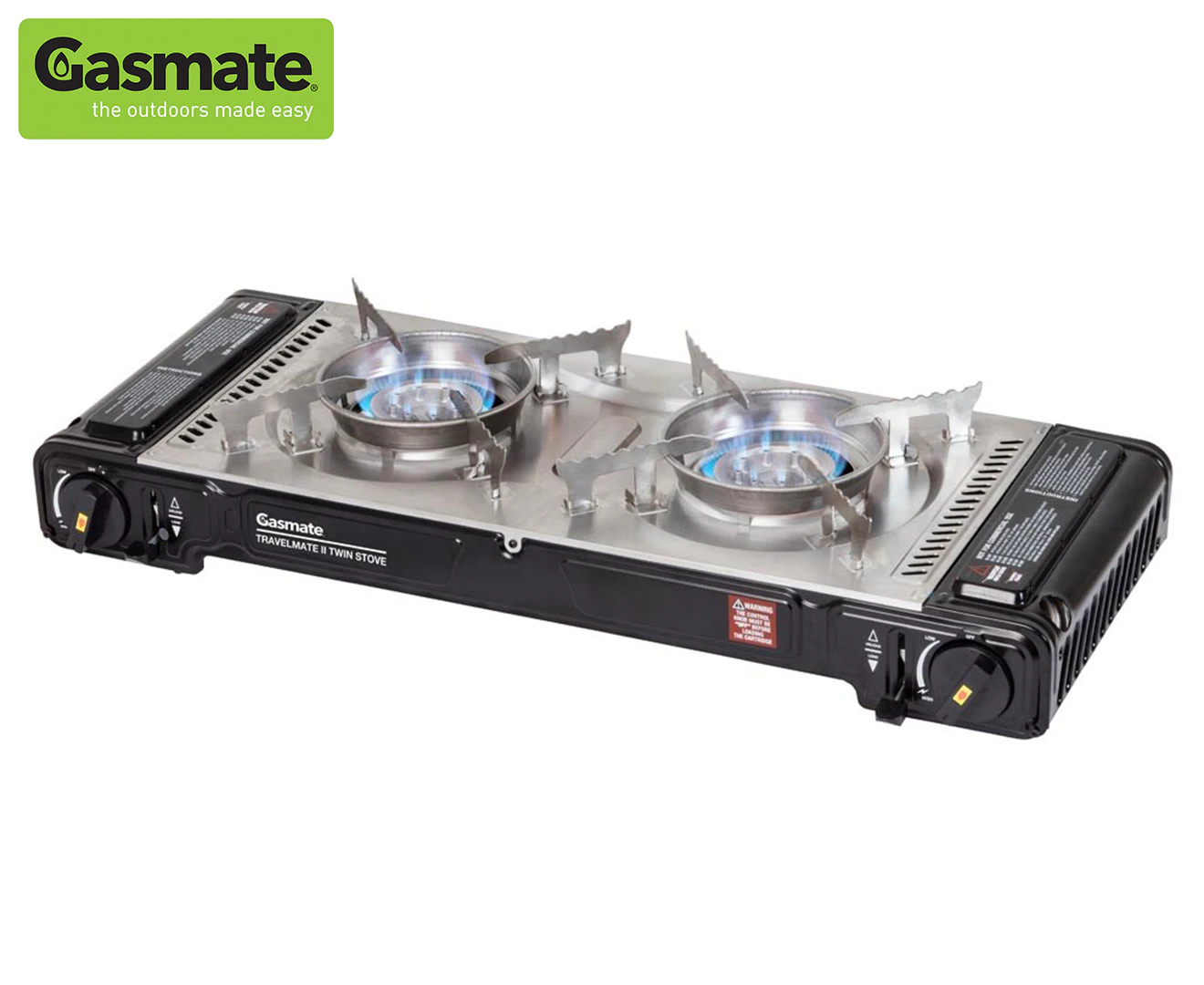 Gasmate Travelmate II Deluxe Twin Stove w/ Hotplate