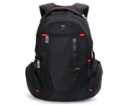 SWISSWIN Swiss waterproof 17" laptop  Backpack School backpack  Travel Shoulder Bag SW8118 Black