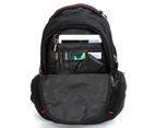 SWISSWIN Swiss waterproof 17" laptop  Backpack School backpack  Travel Shoulder Bag SW8118 Black