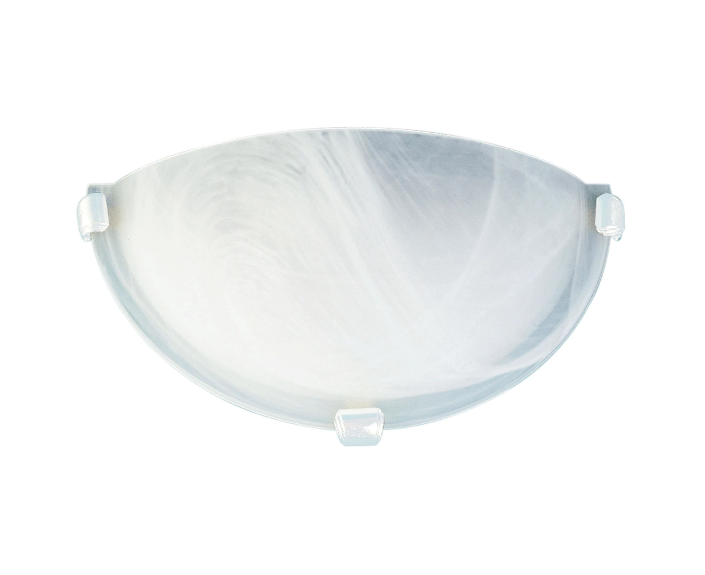 Alabaster Glass Wall Light With White Clips