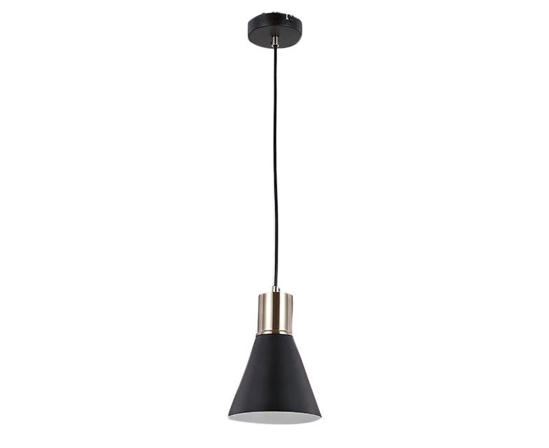 40W E27 Single Pendant - Brushed Chrome