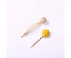 Vintage Pearl Hair Clips Hair Accessories - Pink Yellow