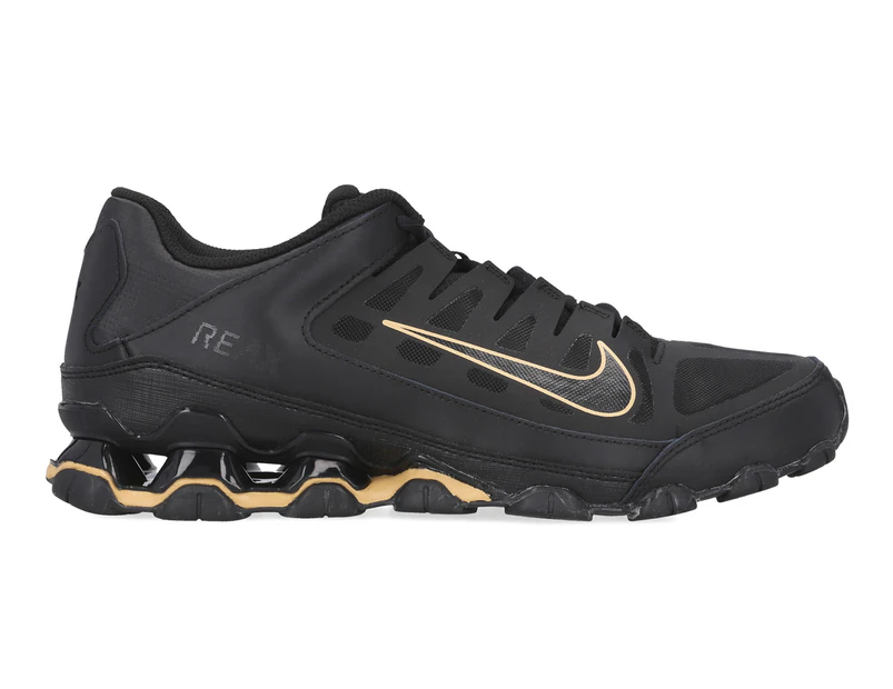 Nike Men's Reax 8 TR Mesh Sneakers Shoes - Black/Metallic Gold