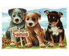 Country Threads 30x46cm Work Dogs In Training Counted Cross Stitch Kit