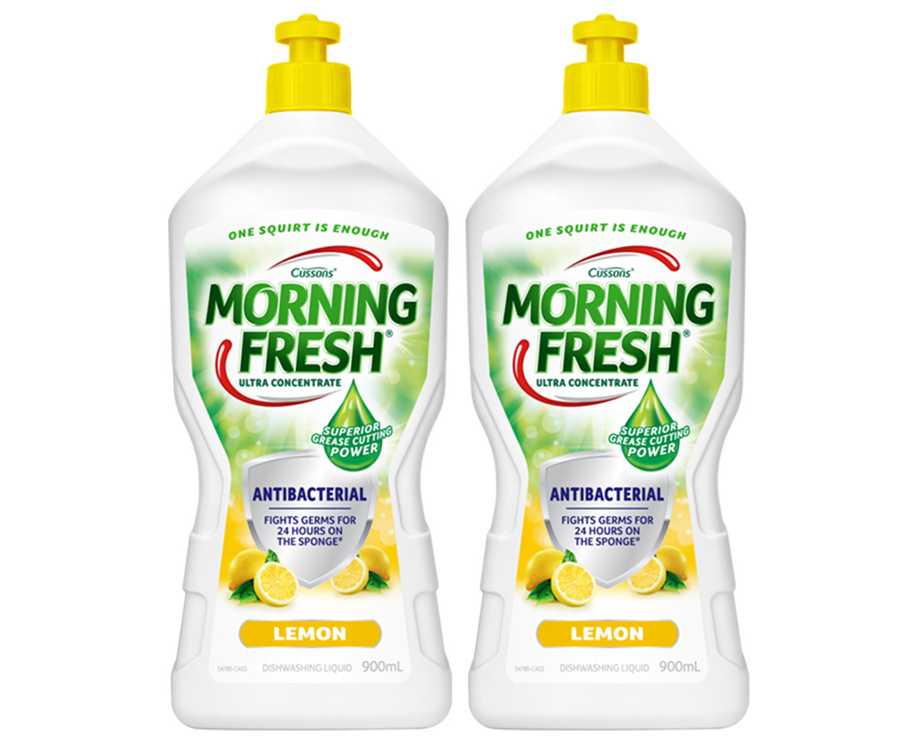 2 x Morning Fresh Antibacterial Dishwashing Liquid Lemon 900mL | Catch ...