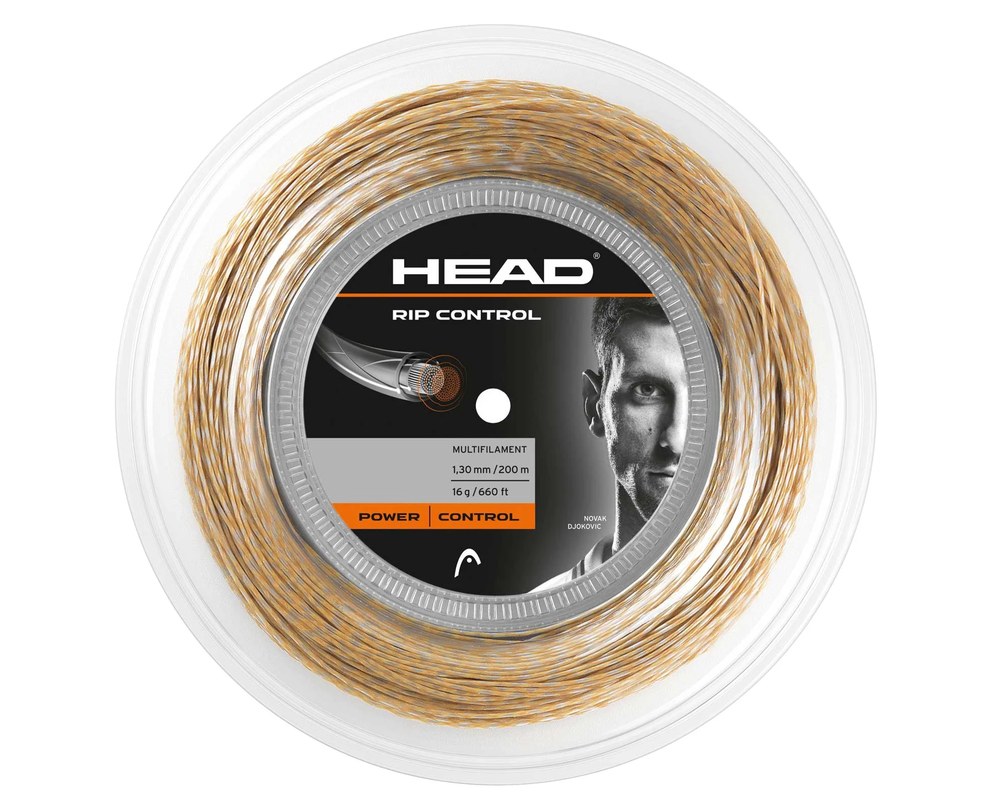 Head Rip Control 16g Tennis String Reel 200m 1.30mm Power Control - Natural