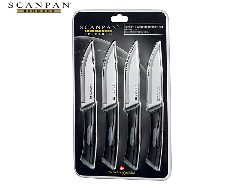 Scanpan 4-Piece Spectrum Jumbo Steak Knife Set