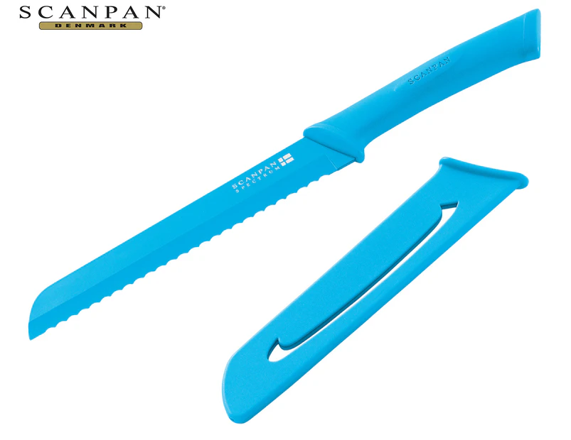 Scanpan 18cm Spectrum Soft Touch Bread Knife - Blue