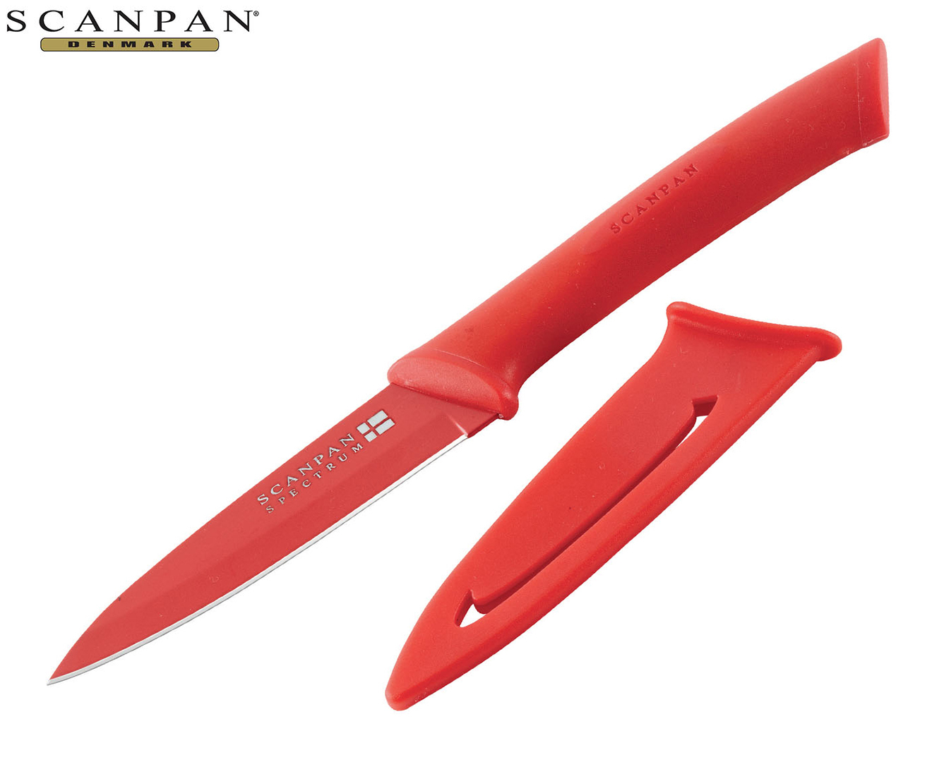 Scanpan Spectrum Soft Touch Utility Knife 9.5cm Red