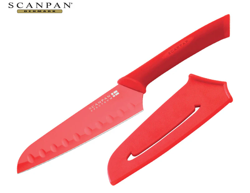 Scanpan 14cm Spectrum Soft Touch Santoku Knife - Red
