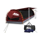 Weisshorn Double Swag Camping Swags Canvas Free Standing Dome Tent Bag Red