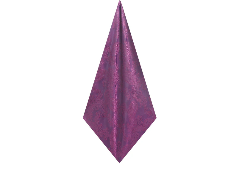 Dobell Mens Purple Pocket Square Handkerchief Paisley Pattern Wedding Accessory