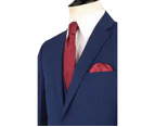 Dobell Mens Dark Blue 2 Piece Suit Regular Fit Notch Lapel