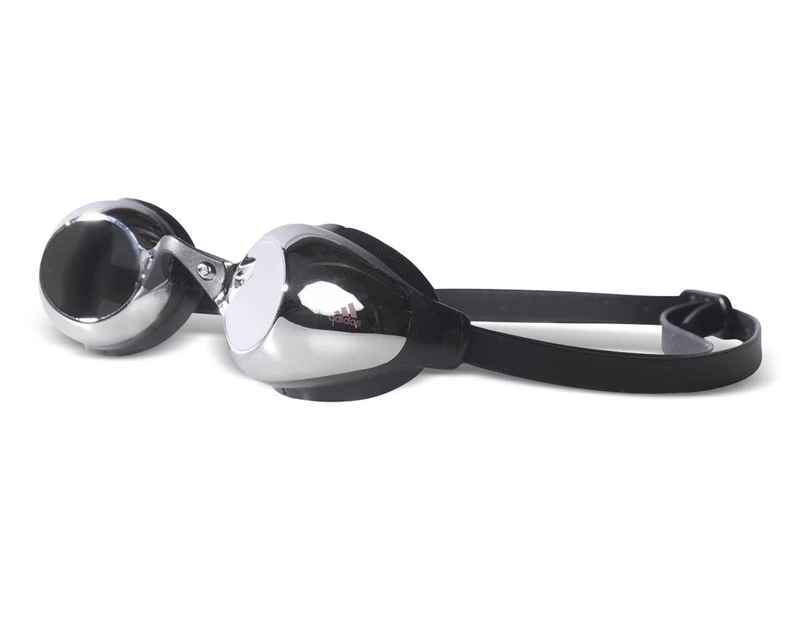 Adidas Persistar Mirrored Racing Goggles - Black/Silver/Hi-Res Red