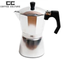 Coffee Culture 3-Cup Stove Top Coffee Maker - Silver
