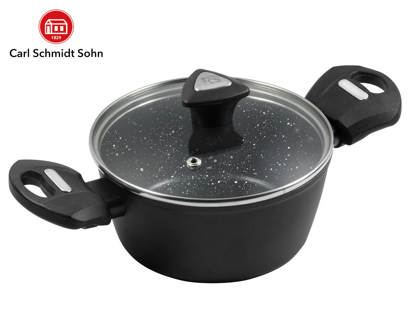 Carl Schmidt Sohn 16cm Marburg Non-Stick Casserole Pot w/ Lid