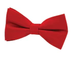Dobell Boys Red Bow Tie Dupion Pre-Tied