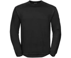 Russell Workwear Mens Crew Neck Set In Sweatshirt Top (Black) - BC1050