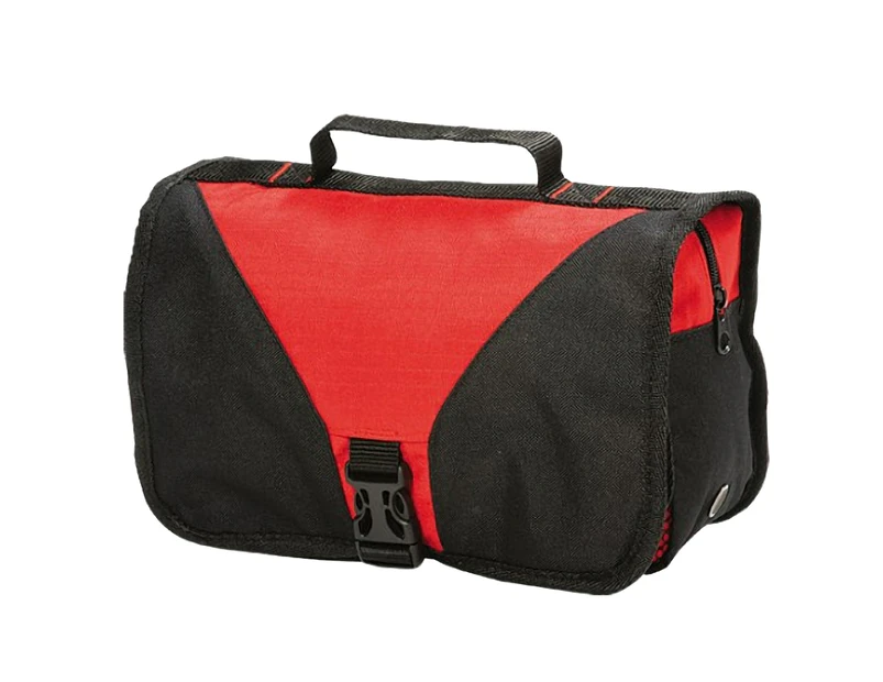 Shugon Bristol Folding Travel Toiletry Bag - 4 Litres (Pack of 2) (Red/Black) - BC4561