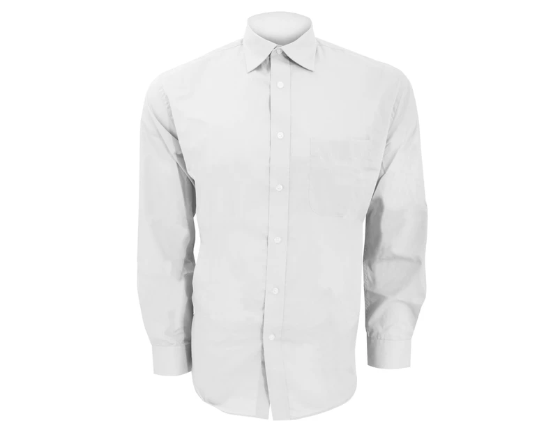 Kustom Kit Mens Long Sleeve Business Shirt (White) - BC593