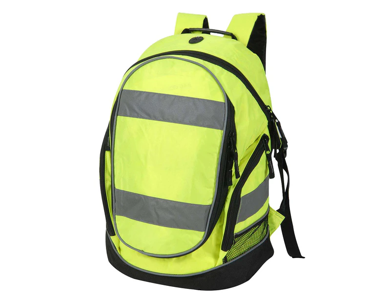 Shugon Hi-Vis Rucksack / Backpack - 23 Litres (Pack of 2) (Hi-Vis Yellow) - BC4178