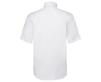 Fruit Of The Loom Mens Short Sleeve Oxford Shirt (White) - BC402