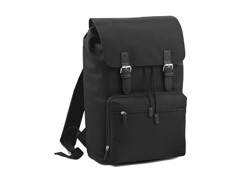 Bagbase Heritage Laptop Backpack Bag (Up To 17inch Laptop) (Black/Black) - BC2540