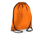 BagBase Budget Water Resistant Sports Gymsac Drawstring Bag (11 Litres) (Orange) - BC2538