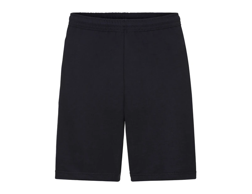 Fruit Of The Loom Mens Lightweight Casual Fleece Shorts (240 GSM) (Black) - BC2660