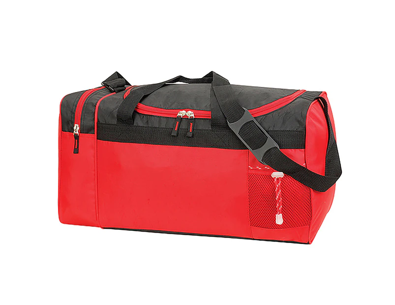 Shugon Cannes Sports/Overnight Holdall / Duffle Bag (33 Litres) (Red/Black) - BC1113
