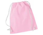 Westford Mill Cotton Gymsac Bag - 12 Litres (Classic Pink/White) - BC1219