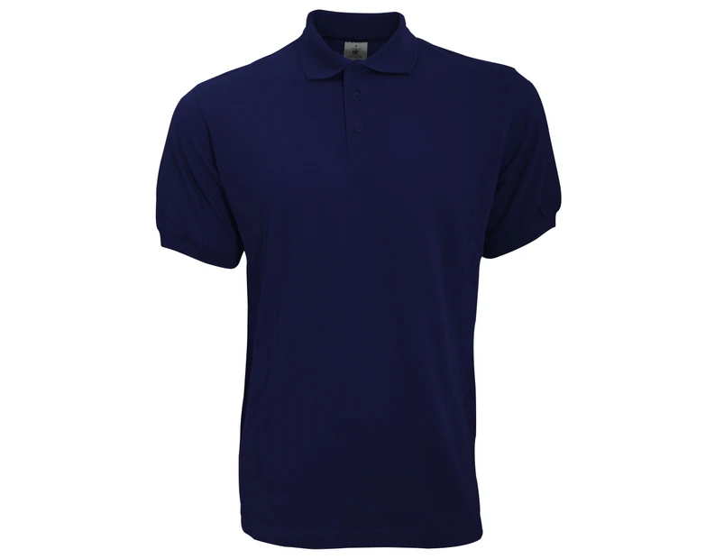 B&C Safran Mens Polo Shirt / Mens Short Sleeve Polo Shirts (Navy Blue) - BC103