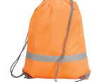 Shugon Stafford Plain Drawstring Tote Bag - 13 Litres (Hi Vis Orange) - BC1136