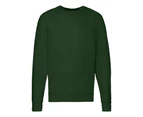Fruit Of The Loom Mens Lightweight Raglan Sweatshirt (240 GSM) (Bottle Green) - BC2653